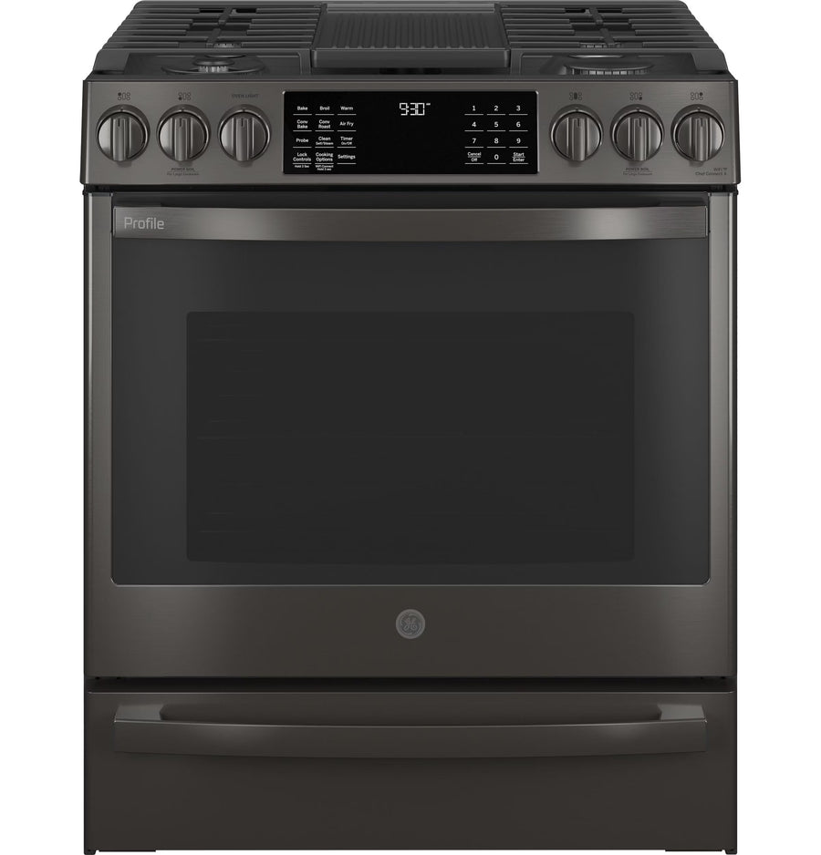 GE APPLIANCES PGS930BPTS Slide in Gas Range