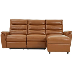 AECOJOY Power Reclining Sectional Sofa, PU Leather Sleep Sofa Bed with Storage Chaise