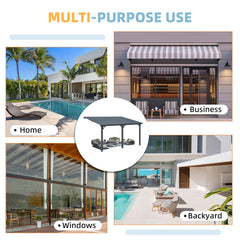 AECOJOY 14x10 Outdoor Hardtop Gazebo Adjustable Height (6.5-9.8Ft) Pergola for Patio