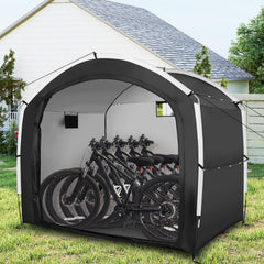 Tangkula Outdoor Portable Bicycle Storage Shelter Tent for 5 Bikes with 210D Oxford Fabric