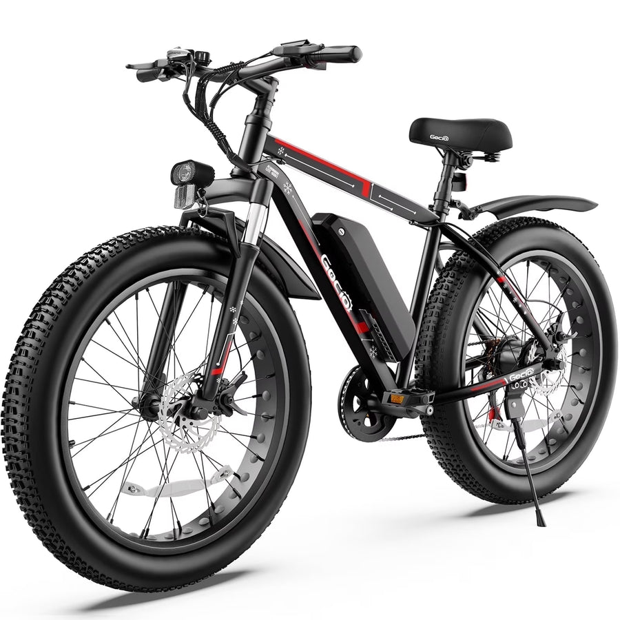 Gocio 26" 4.0 Fat Tire Electric Bike for Adults, 500W Motor, 48V 13ah Battery, Lightweight Aluminum Alloy Frame, Max 22mph Electric Mountain Bike Beach Snow Ebike for Men, Professional 7 - Speed UL2849