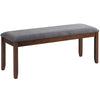 Costway Dining Bench Upholstered Entryway Bench Footstool Kitchen W/ Wood Legs