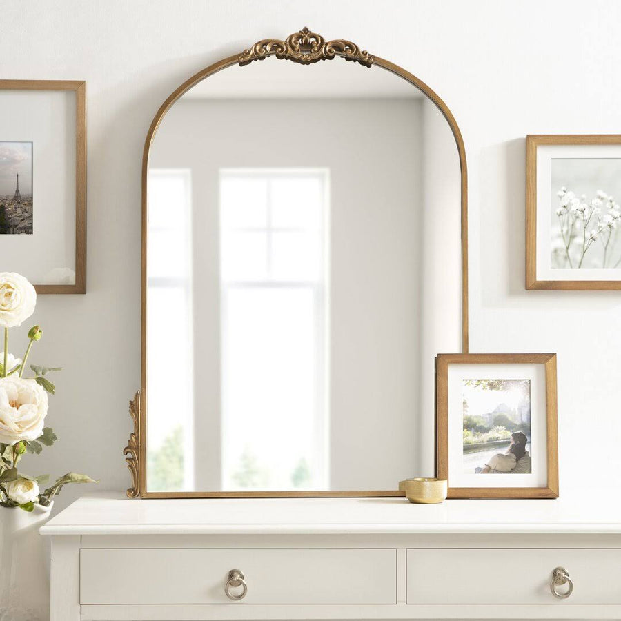 Christany Wall Mirror Rosdorf Park Finish: Antique Gold, Size: 32.5" x 24.5"
