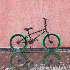 Cubsala 20 in Kids BMX Bike Freestylefor Age 6 - 14 Years Old Boys Girls with 4 Pegs, Black with Red Tires