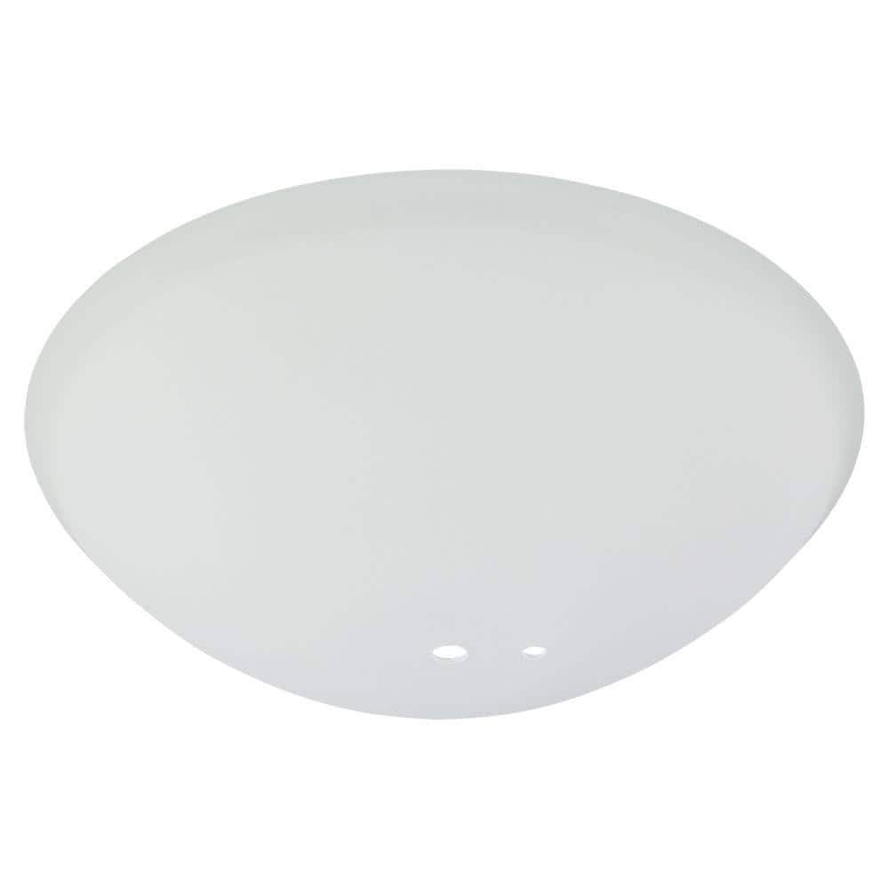 Hampton Bay Springview 52 in. White Ceiling Fan Replacement Frosted White Glass Bowl, Frosted Paint White G14921
