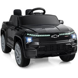 12V Licensed Chevrolet Ride On Truck Car Kids Electric Vehicle with Remote Control, Rear Storage, Lights, Music & Spring Suspension for Ages 3+