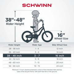 Schwinn Bloom 16 - In. Kid'S Bike with Training Wheels, Pink Child Bicycle