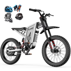 40MPH Electric Bicycle, Dual - Mode Electric Dirt Bike 3000W(Peak)Freego Nova3 Electric Motorcycle Bike for Adults, Mid - Drive Motor, 60V/25ah Battery, 17x3.15 Tire Full Suspension Hydraulic Brake