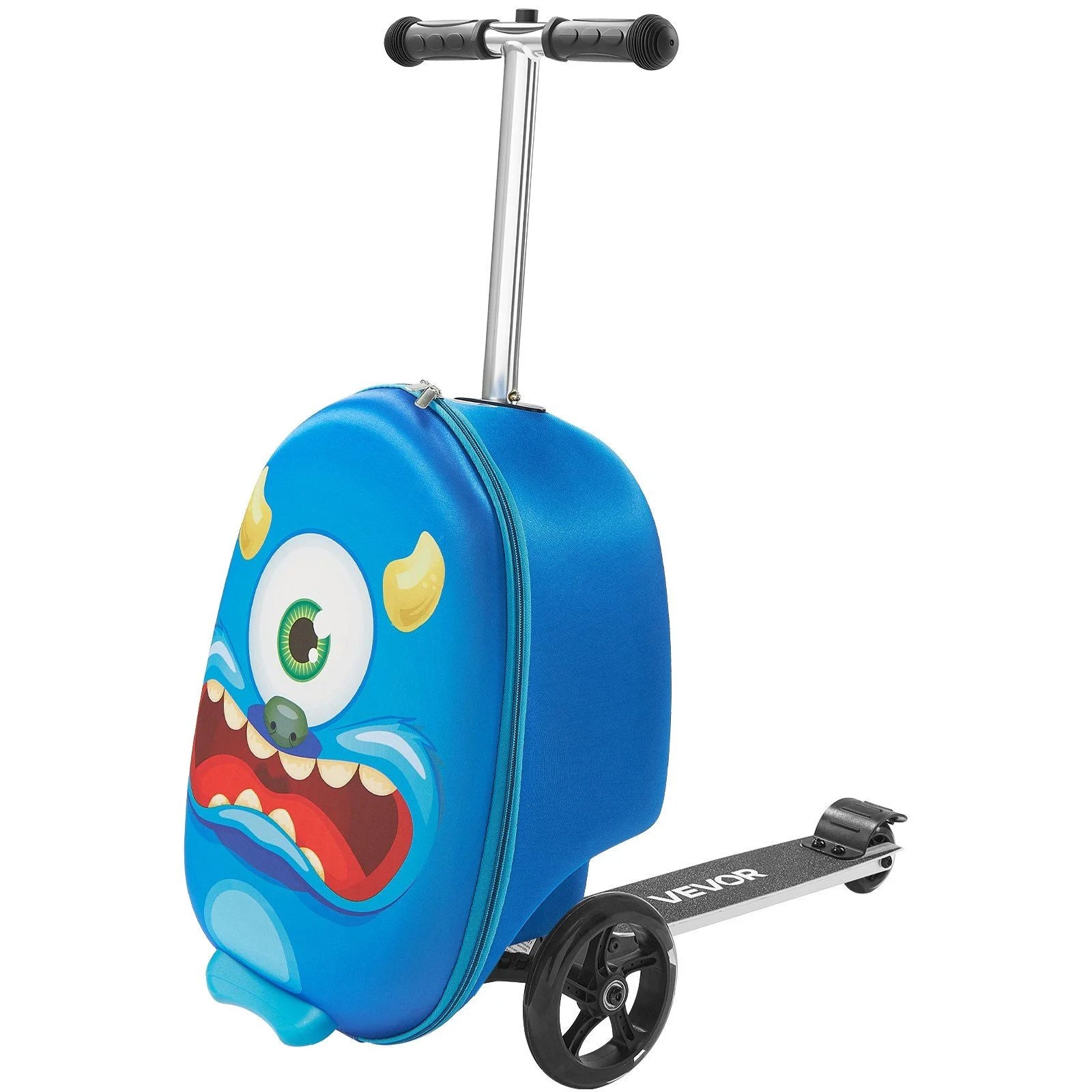 VEVOR Ride - on Luggage 20 - Inch Kids Scooter Suitcase with Flash Wheels Blue