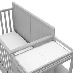 Graco Hadley 5-in-1 Convertible Crib and Changer with Drawer Pebble G - MadeInUSA