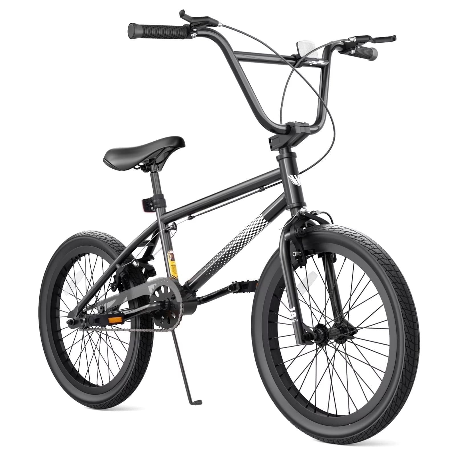 XJD Freestyle BMX Bike for Teen Beginner 8 - 12 Years Old Kids, 20 in Kids Bike with Hi - Ten Steel Frame, U - Brake and Hand - Brake Levers