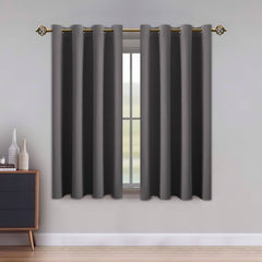 LUSHLEAF Blackout Curtains for Bedroom, Solid Thermal Insulated with Grommet Noise Reduction Window Drapes, Room Darkening Curtains for Living Room, 2