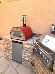 Authentic Pizza Ovens Maximus Portable Wood - Fired Pizza Oven - Red, Outdoor Pizza & Bread Oven