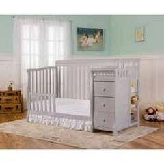 Dream on Me Brody 5 - in - 1 Convertible Crib Adjustable Mattress Crib & Changer Pearl Gray