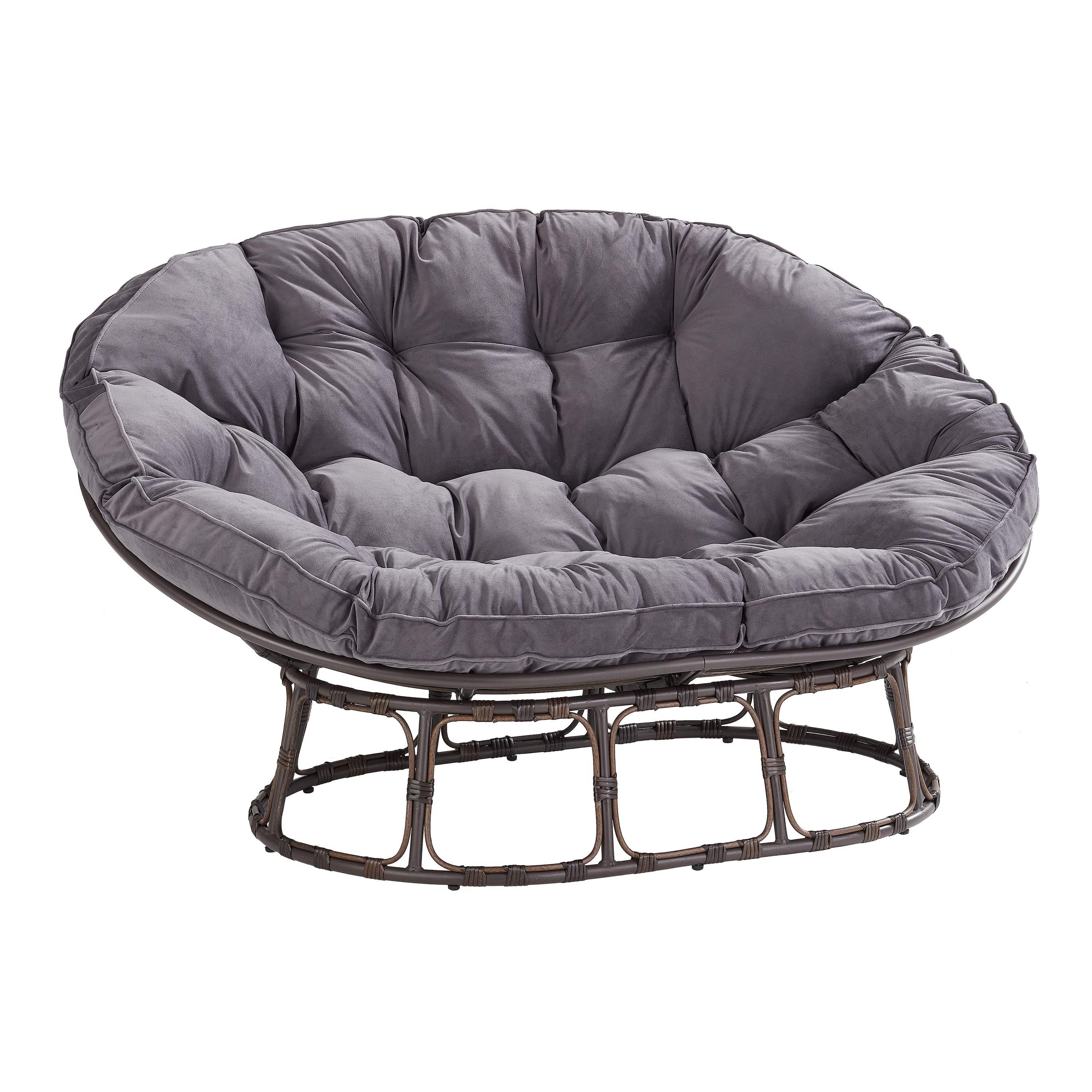 Better Homes & Gardens Double Papasan Accent Chair, Cream Boucle