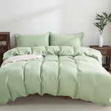 100% Pure Linen Duvet Cover with Button Closure and Corner Ties Soft & Breathable - Natural Full/Queen