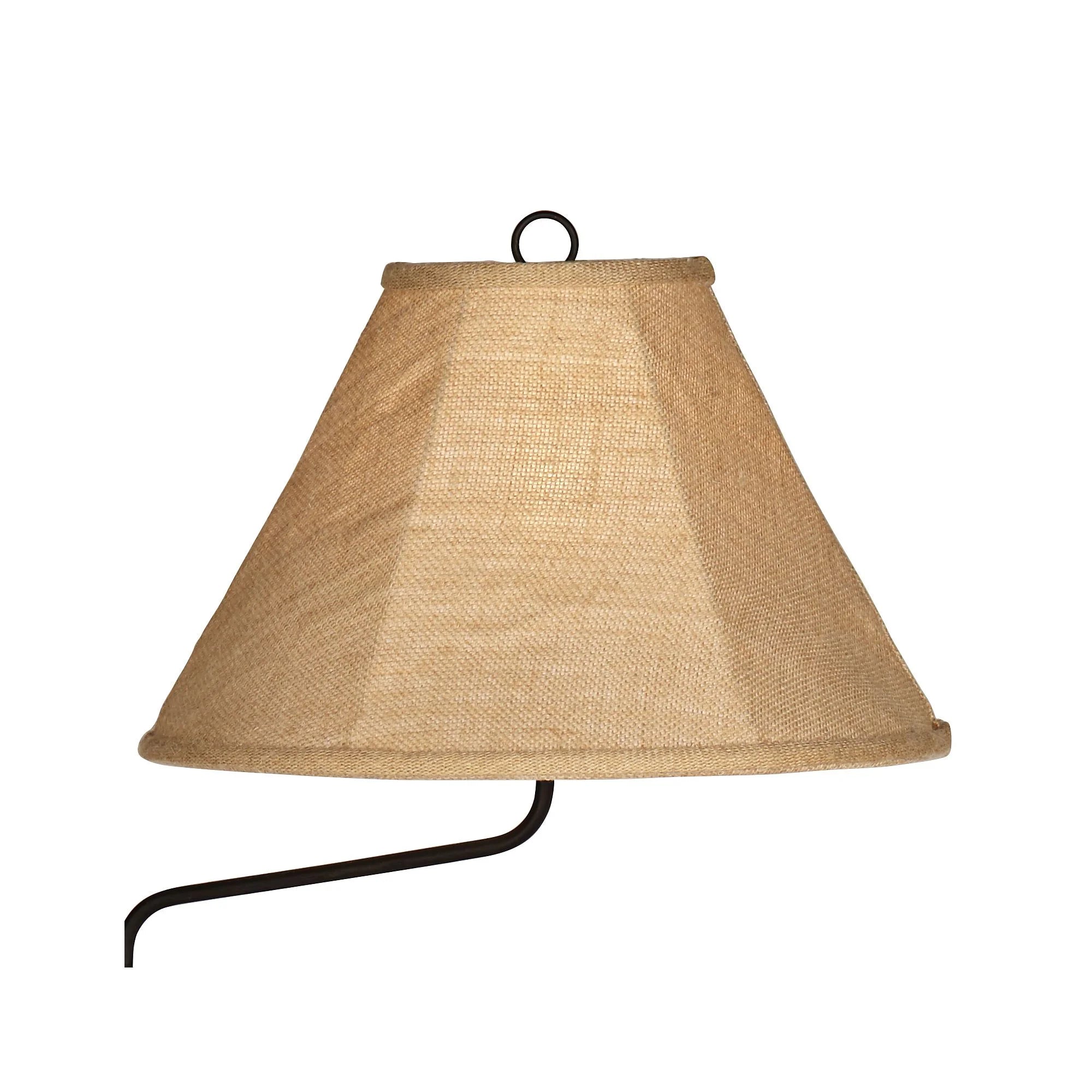 Regency Hill Travata Rustic Vintage Floor Lamp with End Table 54" Tall Bronze Scrollwork Swing Arm Burlap Fabric Empire Shade for Living Room Reading