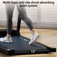 300 lb Portable Folding Treadmill, 3.0 HP Foldable Compact Treadmill for Home Office, Walking Running Treadmill with LED Display for Exercise