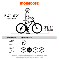 27.5" Ledge Mountain Bike, 7 Speeds, Teal