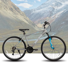 Hiland 26 27.5 29 in Mountain Bike, Mens Womens MTB with 21 Speeds, High - Tensile Steel Frame, V Brake, Hardtail Bicycle for Adults