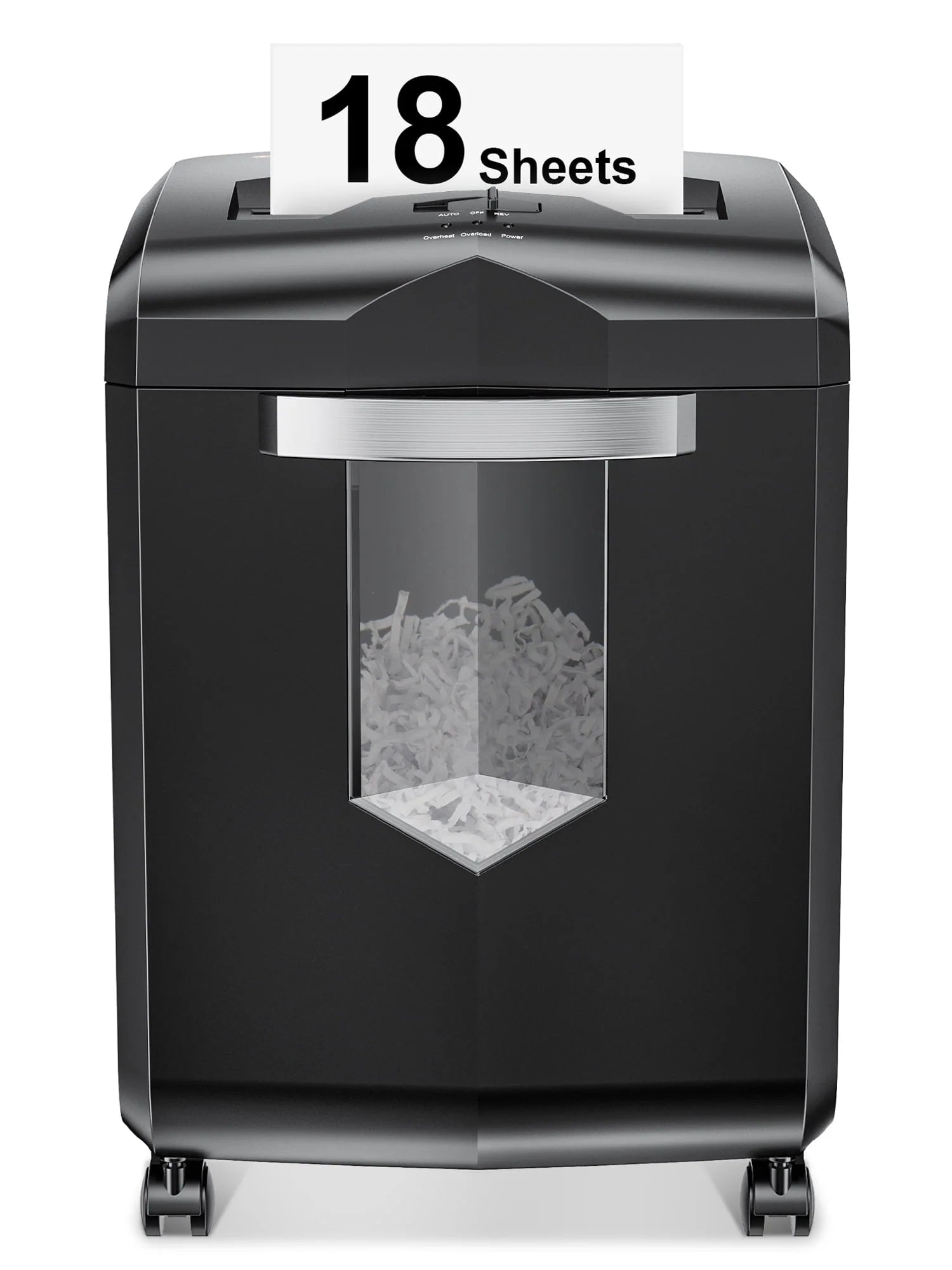 Bonsaii Paper Shredder 18 - Sheet Cross - Cut Shredder for Home Office with Wastebasket