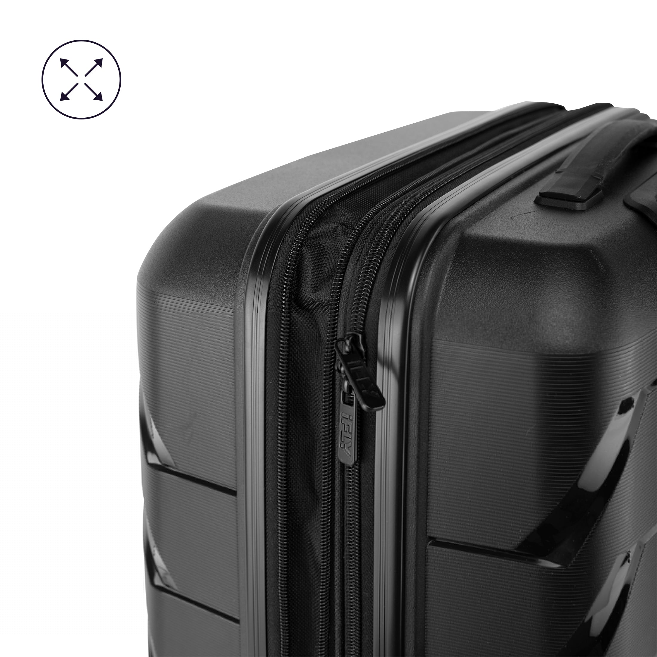 (2 Pack) PUR by Ifly Hardside 28" Checked Luggage, Black