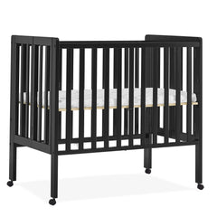 Delta Children Lee Portable Folding Mini Crib with 1.5 - Inch Mattress - Greenguard Gold Certified, Bianca White