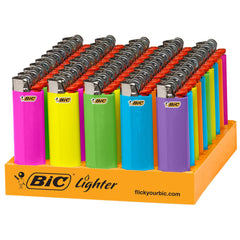 Bic Classic Pocket Lighter. Assorted Fashion Colors. 50-Count Tray