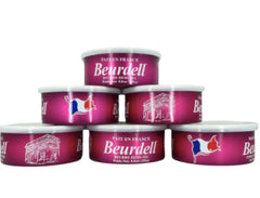 Beurdell Canned French Butter - 100% Natural Salted Pasteurized Real Butter | Long Shelf Life Emergency Survival Food | Great for Cooking, Baking, RV & Camping | Pull Top Lid | Pack of 24 | France