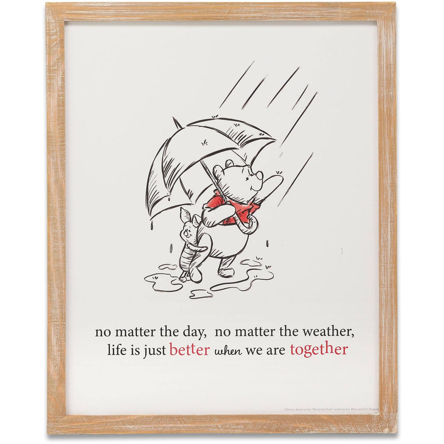 Open Road Brands Disney's Winnie The Pooh Better Together Wood Framed Wall Decor - One Size Fits All