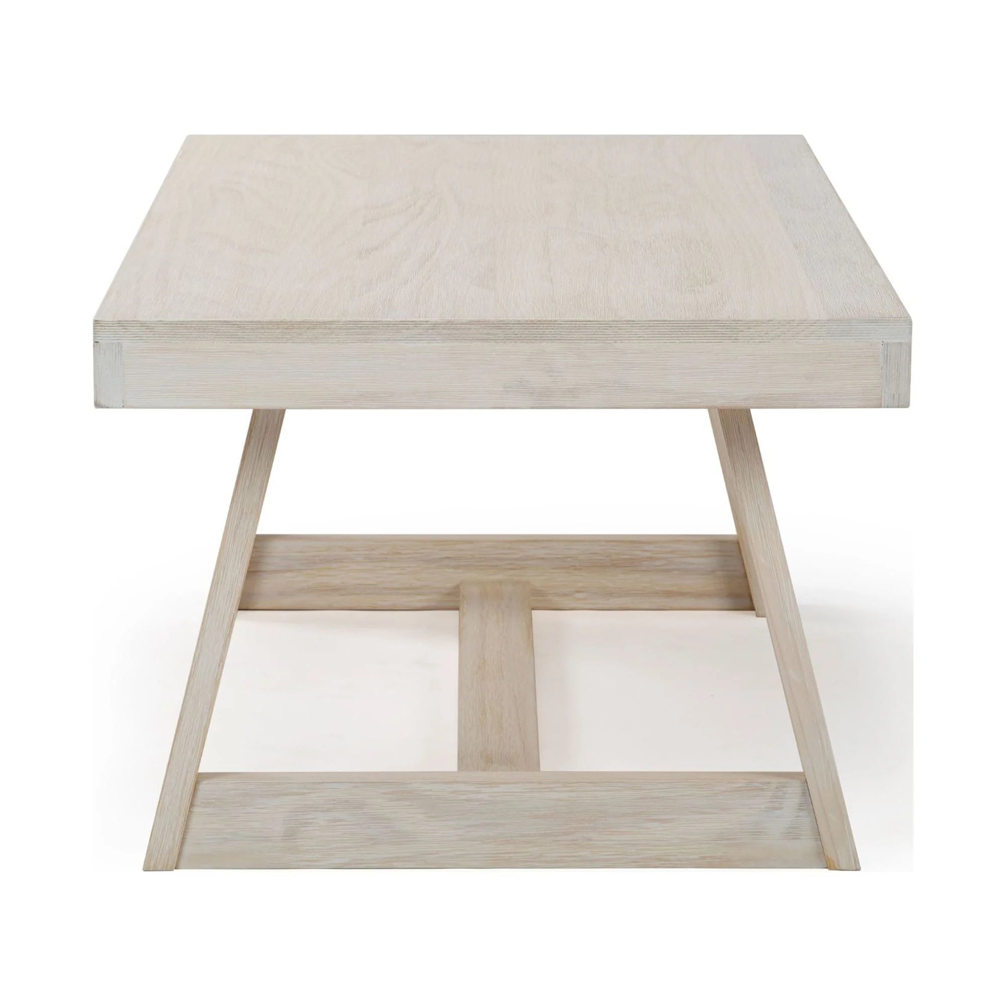 Plank+Beam Farmhouse Coffee Table, 48" Solid Wood Tables for Living Room, Rectangular Center Table