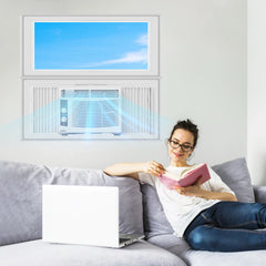 5000 BTU Window Air Conditioner Easy Cool - Capable of Cooling up to 150 Sq Ft. 2 Fan Speeds, 4 - Way Air Direction, Mechanical Control, Filter, for Small Room Air Conditioner, Small Ac Unit
