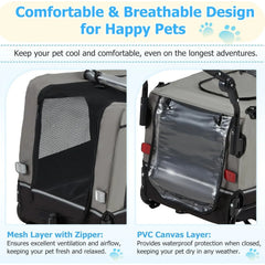 AECOJOY Dog Bike Trailer, Large 57'' Pet Bicycle Carrier for Small and Medium Dogs