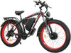 3000W Peak Dual Motor Ebike, 52V 30AH Battery Electric Bike for Adults, 7 - Speed 40MPH AWD Ebike Mountain Snow E - Bike with 26" x 4.0 Fat Tire MTB Hydraulic Disc Brake for Off - Road Snow