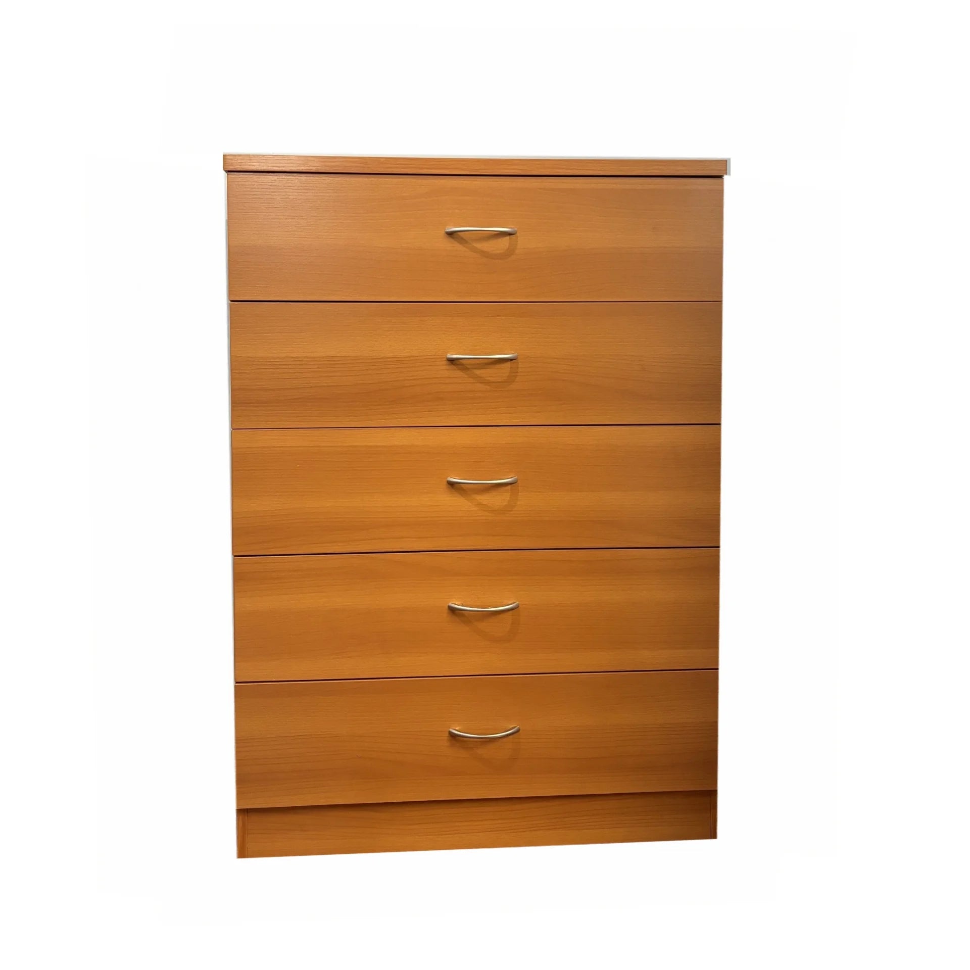 Xukmct 5 Drawer Dresser with Metal Handle, Perfect for Living Room, Bedroom, Brown