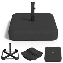 AECOJOY Patio Umbrella Base, 220 lbs Heavy Duty Sand Filled Weighted Umbrella Stand with 2 Sandbags