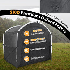 Tangkula Outdoor Portable Bicycle Storage Shelter Tent for 5 Bikes with 210D Oxford Fabric