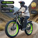 (US in Stock) 5000W Peak Dual Motor Electric Bike for Adults, 60V 25AH Removable Battery Ebike, 50MPH AWD 21 - Speed Mountain Snow E - Bike with 26" x 4.0 Fat Tire, Long Range Mountain Off - Road Ebikes