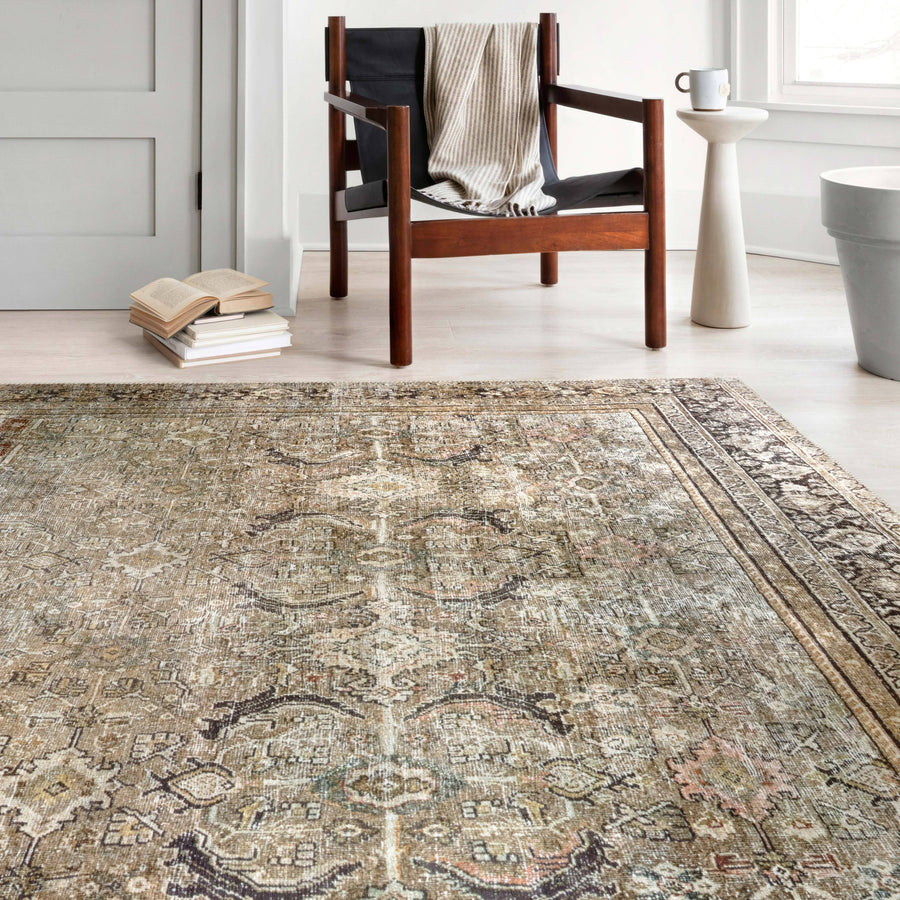 Alexander Home Isabelle Traditional Vintage Border Printed Area Rug - 9' x 12'