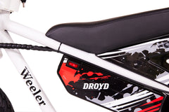 Droyd Weeler Electric Mini Bike - 24V 8ah Battery, 6 - 10 MPH, up to 8 Miles, LED Lights, Kids Ages 6+