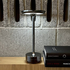 Ambient Metallic - Cordless Table Lamp - Rechargeable & Waterproof - Black