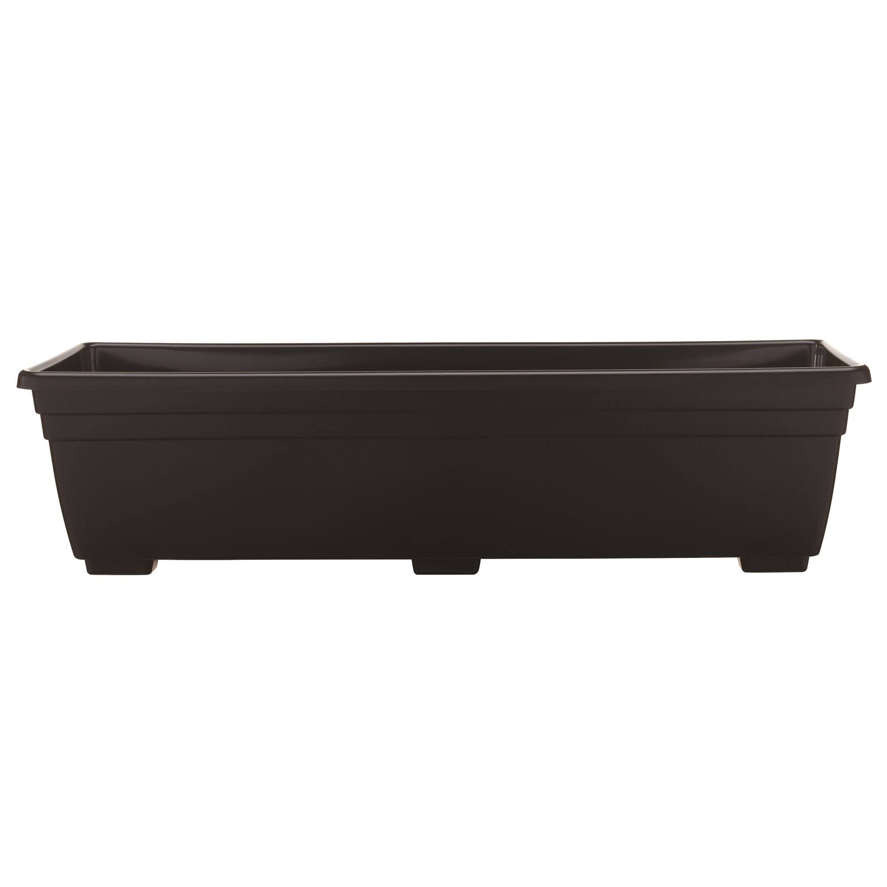 Style Selections 36-in W x 6.6-in H Black Plastic Traditional Indoor/Outdoor Window Box | SW3612BK