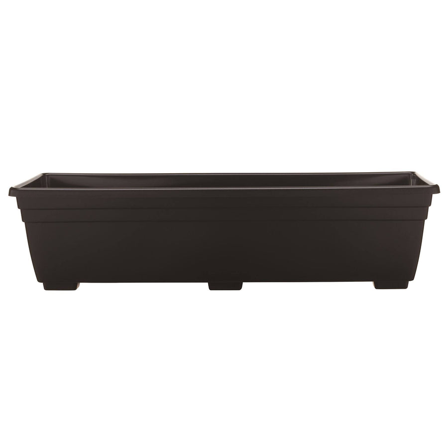 Style Selections 36-in W x 6.6-in H Black Plastic Traditional Indoor/Outdoor Window Box | SW3612BK
