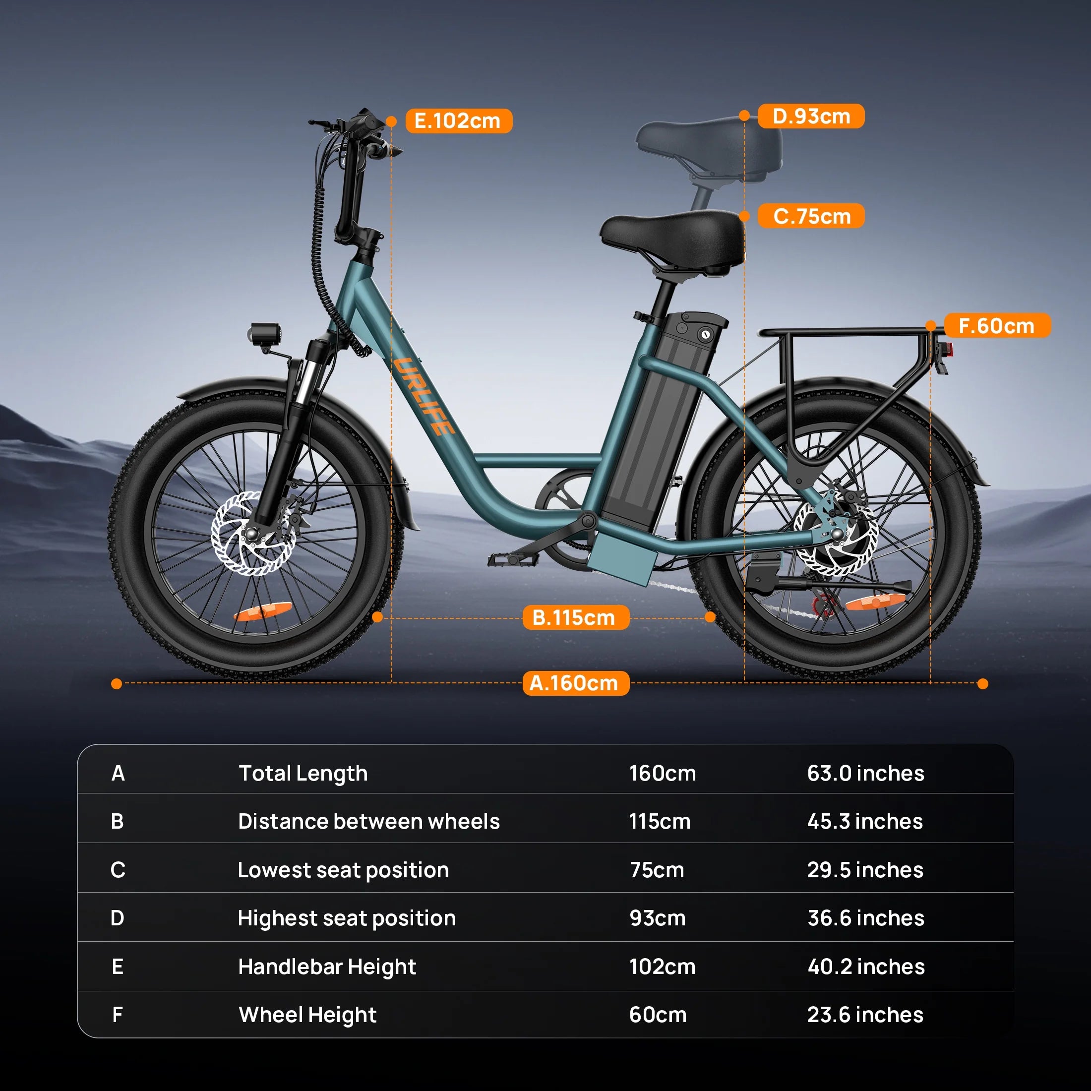 URLIFE 20" Electric Bike for Adults, 750W Peak Motor, 48V 13AH Remobavle Battery, 7 - Speed Commuting Ebike, UL2849 - Green
