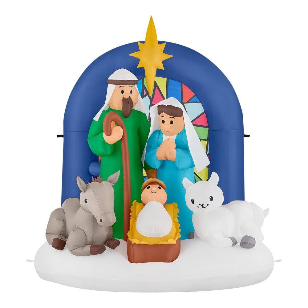 6 ft. LED Nativity Scene Inflatable Home Accents Holiday 23GM14592