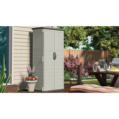 Suncast BMS1250 Resin Vertical Storage Shed Building, 22 Cubic Feet