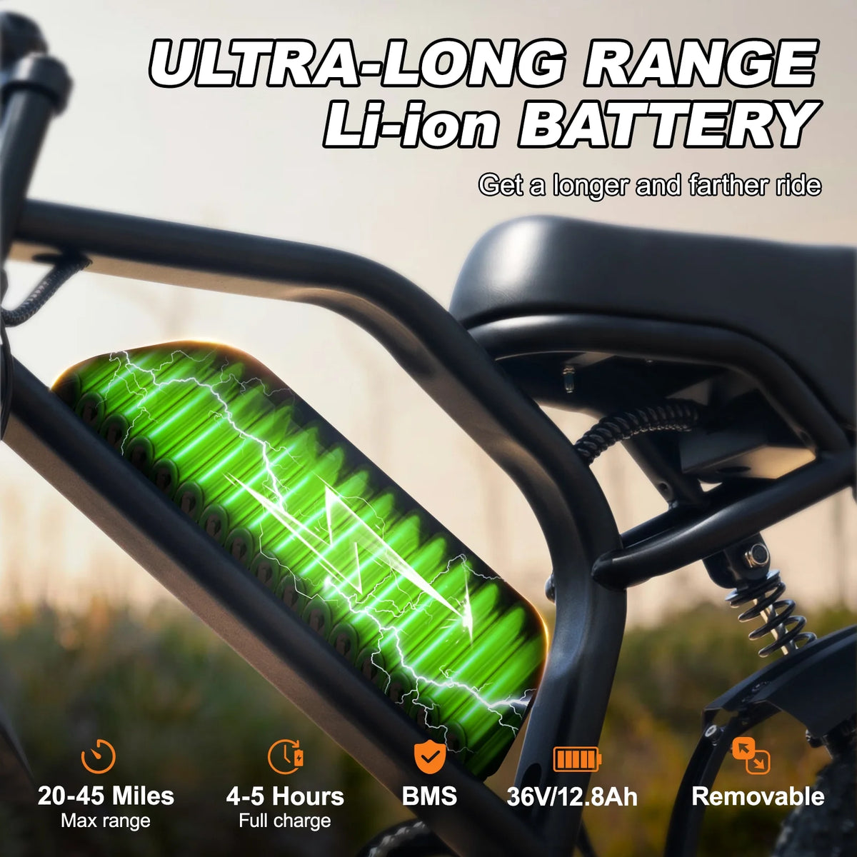 AVDL Electric Bike, 16" Fat Tire Ebike, 500W Motor, 48V 12ah Removable Battery, 4x Suspension, 38 Miles Pure Electric, 55 Miles Pedal