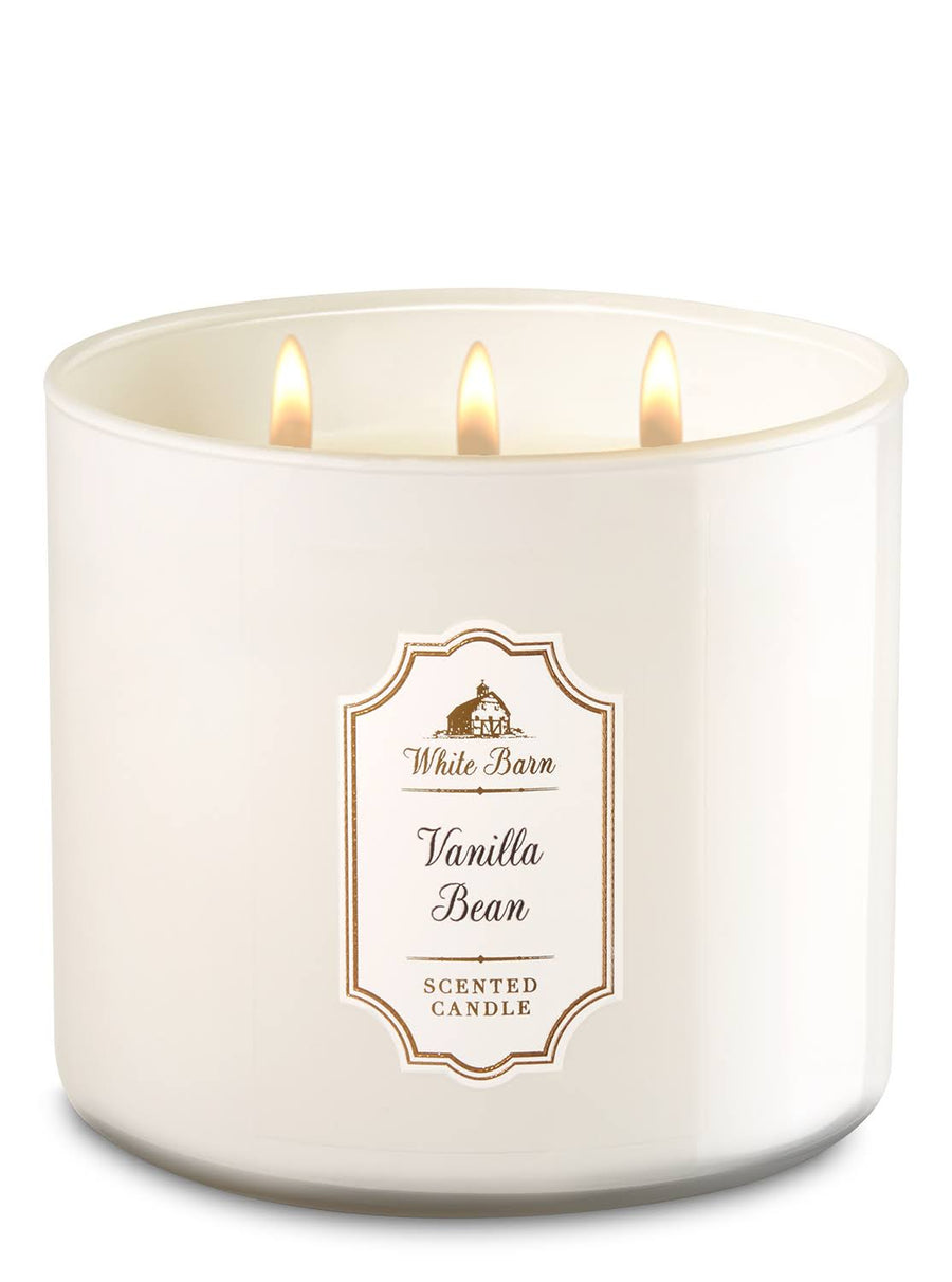 Bath & Body Works White Barn Vanilla Bean 3-Wick Scented Candle 14.5 oz