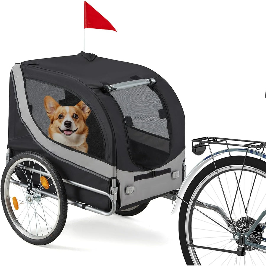AECOJOY Dog Bike Trailer, Large 55'' Pet Bicycle Carrier for Small and Medium Dogs