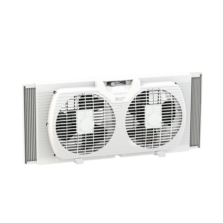 Comfort Zone 9" Twin Portable Window Fan